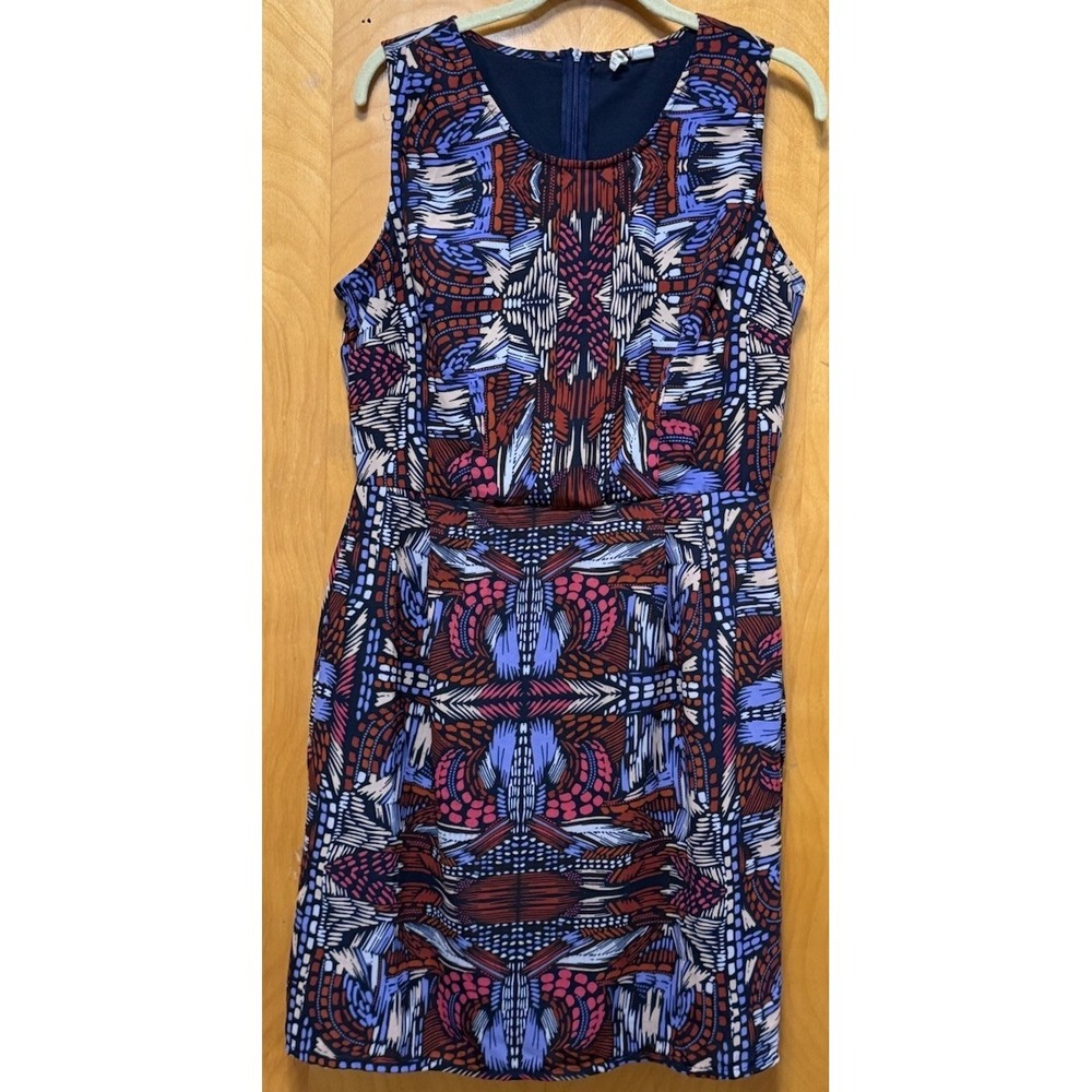 Japna Womens Blouson Knee Length Dress Back Zip Fully Lined Sz XL